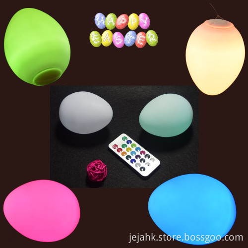 Electric Plastic Battery Powered LED Egg Light With Remote